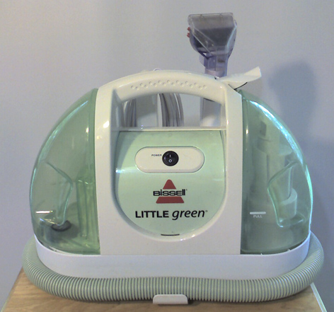 Review of Bissell Little Green Cleaner for Cleaning Dog Hair and Smell from  Carpet and Furniture